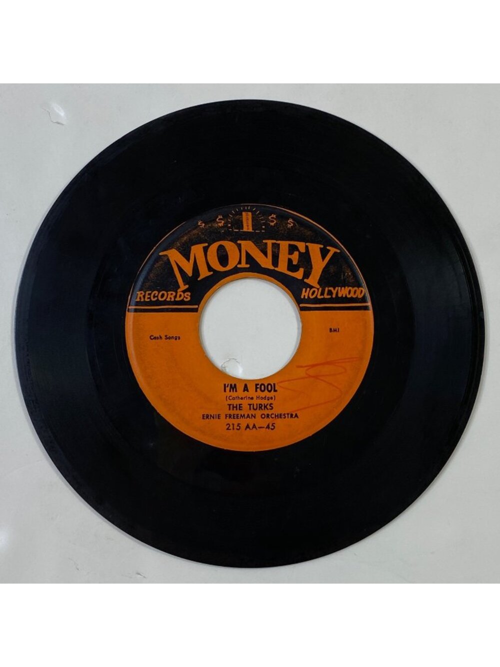 Vintage Money Records 45 Rpm The Turks I'm A Fool/I've Been Accused Rare Single